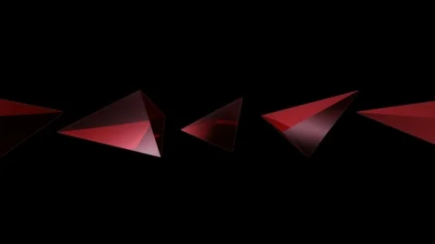 Flying glossy pyramid Stock-Footage 98272075