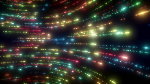 Flying Glowing Lights Stock Footage 170371930