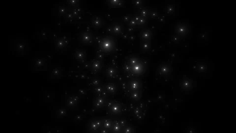 Flying glowing particles on Black backgr... | Stock Video | Pond5