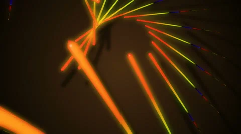 Flying glowing stick Stock Footage 44795201