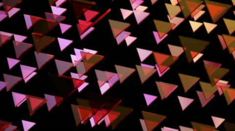 Flying glowing triangle Stock Footage 46737621