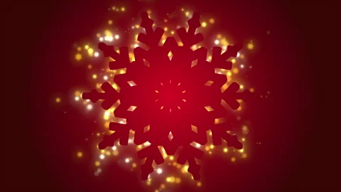 Flying gold and silver glitters from snowflakes in sky Stock Footage 249367612