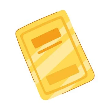 Flying gold bar cartoon vector illustration Stock Illustration