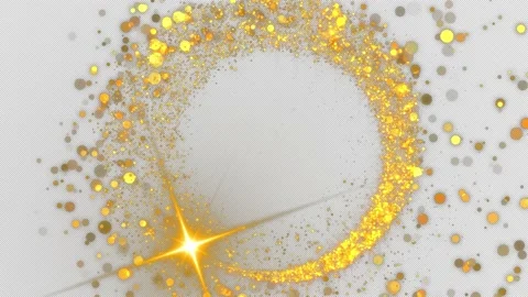 Flying gold dust background loop Stock Footage 202888335