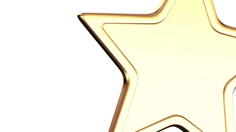 Flying gold star. Stock Footage 64773861