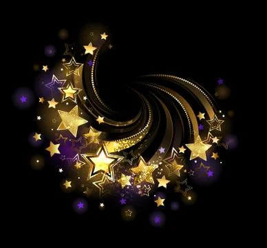 Flying Gold Star Stock Illustration