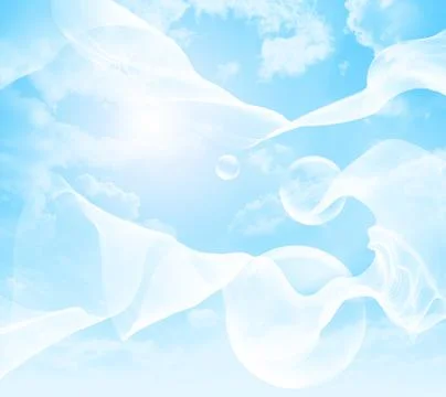Flying graduated silk Stock Illustration