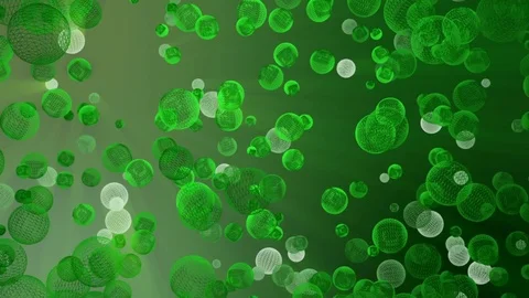 Flying green rectangular 3d shape. computer graphics Stock Footage 82757805