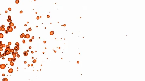 Flying Halloween Pumpkins Animation, Rendering, Background, Loop Video stock 251101643