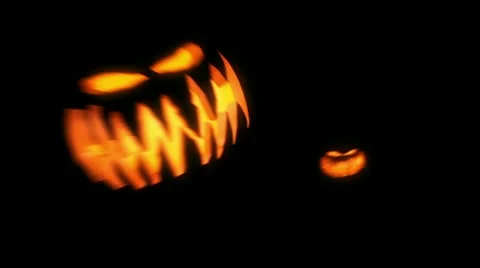 Flying Halloween pumpkins Stock Footage 11852539