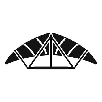Flying hang glider icon simple vector. Sky man Stockillustratie