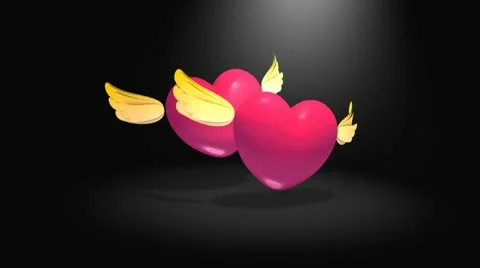 Flying heart Stock Footage 10739282