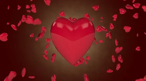 Flying heart Stock Footage 43058355