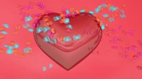 Flying Heart Stock Footage 46613810