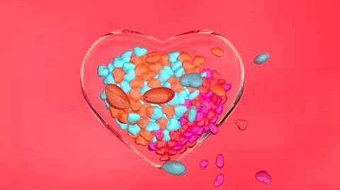 Flying heart Stock Footage 46851396