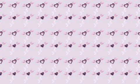 Flying heart on a gently pink background, vector pattern. Illustration