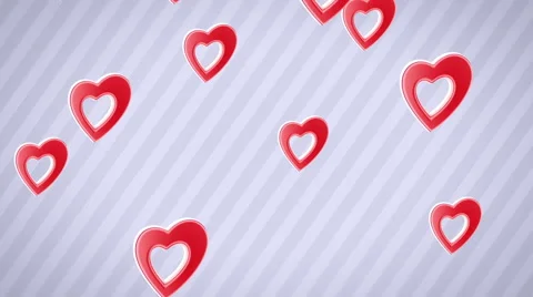 Flying heart icons. Looping. Alpha channel is included. Stock Footage 51111091