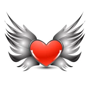 Flying heart Stock-Illustration