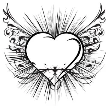 Flying heart Stock Illustration