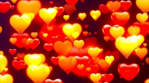 Flying Hearts, Abstract Background Stock Illustration