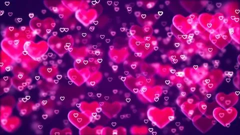 Flying Hearts, Abstract Background Stock Illustration