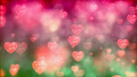 Flying Hearts. Abstract Background Stock Illustration