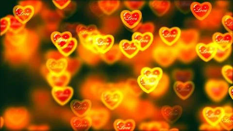Flying Hearts, Abstract Background Stock Illustration