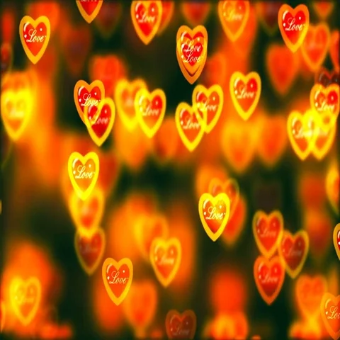 Flying Hearts, Abstract Loopable Background Stock Footage