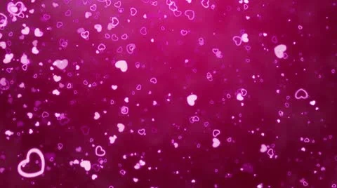 Flying hearts and particles Stock Footage 10735725