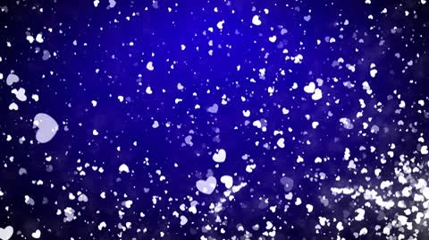 Flying hearts and particles Stock Footage 10744420
