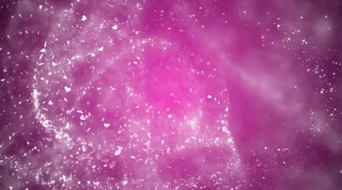 Flying hearts and particles Stock Footage 20473033