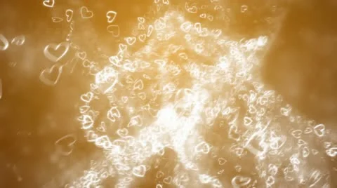Flying hearts and particles Stock Footage 20525600
