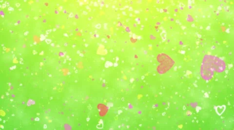 Flying hearts and particles Stock Footage 21244349