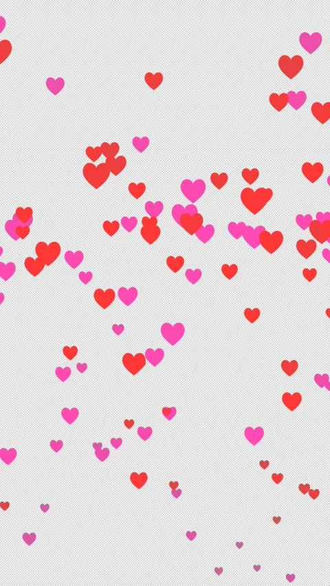 Flying hearts animation on transparent background. Alpha channel included. Stock Footage 311355671