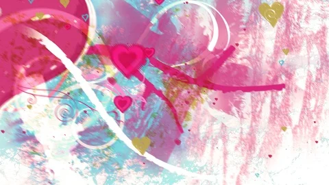 Flying Hearts Background 1 Stock Footage 119889528