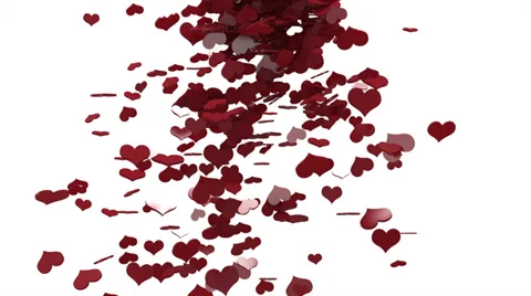 Flying Hearts Stock Footage 34256848