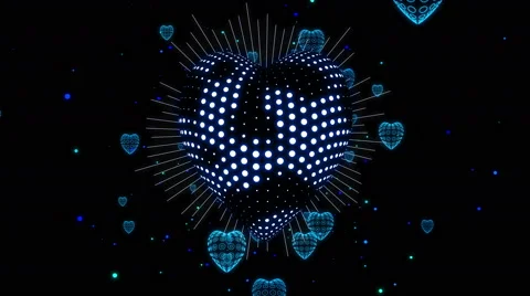 Flying Hearts Stock Footage 69011598