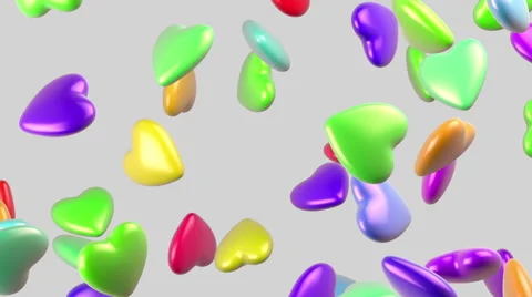 Flying hearts. Looping. Alpha channel is included. Stock-Footage 50442350