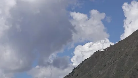 Flying of Helicopter Stock Footage 254800641