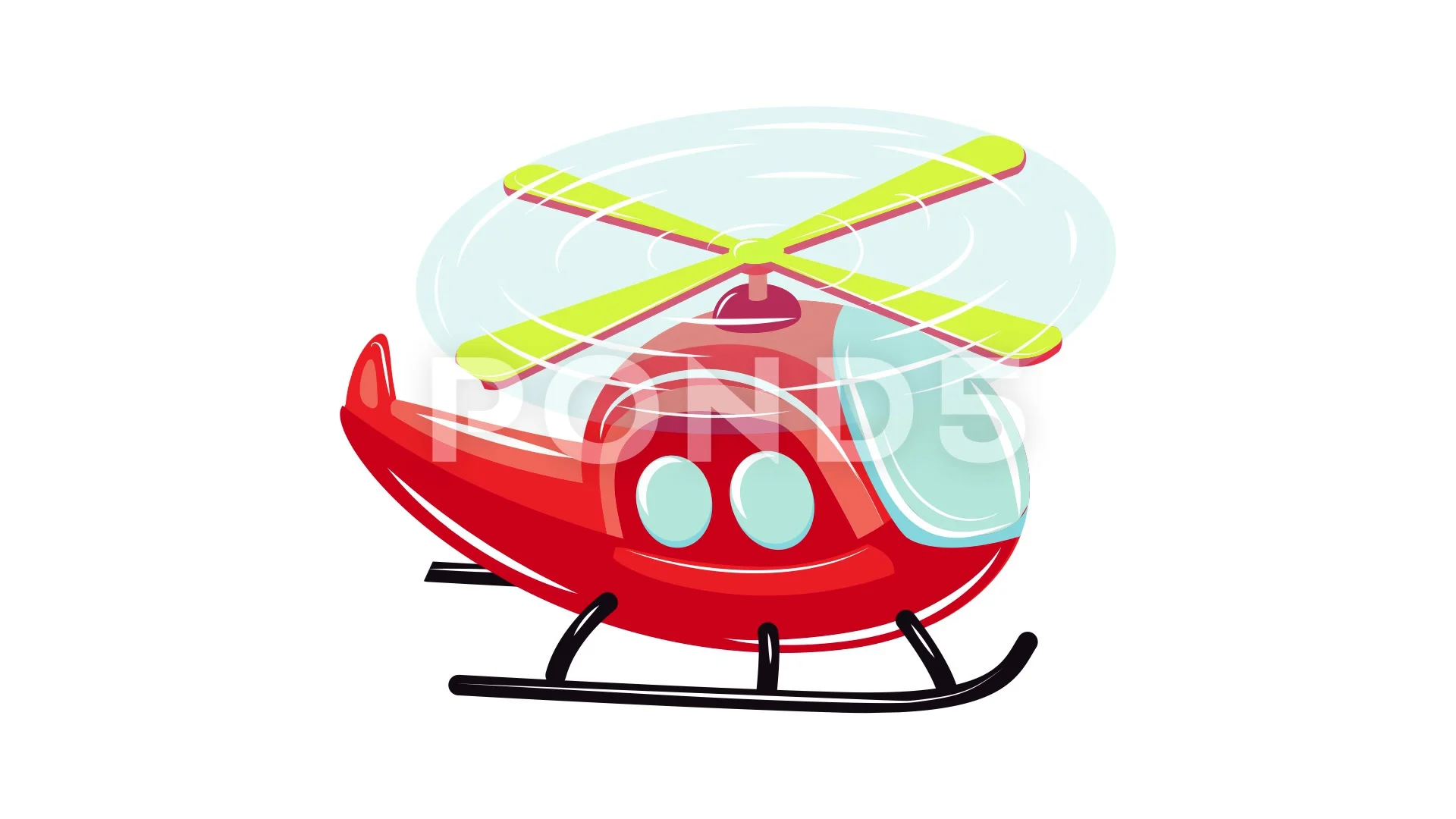 Flying helicopter icon animation | Stock Video | Pond5