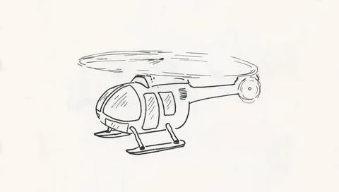 Flying helicopter Stock Illustration