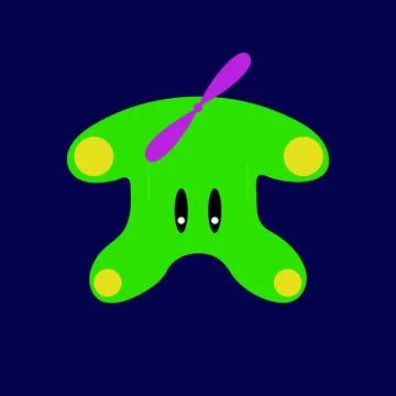 Flying helicopter like monster Stock Illustration