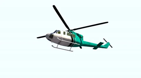 Flying helicopter in sky Stock Footage 33185480