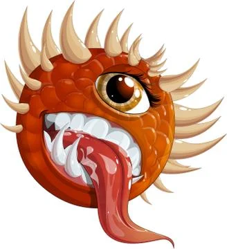 Flying hellish monster Stock Illustration