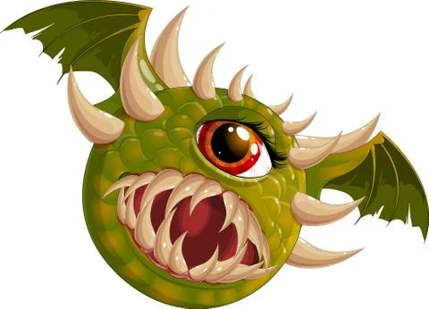 Flying hellish monster Stock Illustration