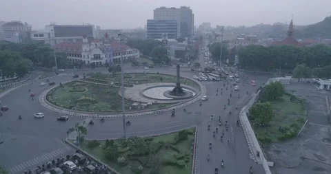 Flying High Above :  Semarang (RAW Footage) 4K Stock Footage 236903737