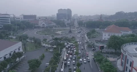 Flying High Above :  Semarang (RAW Footage) 4K Stock Footage 236903895