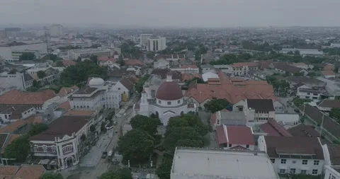 Flying High Above :  Semarang (RAW Footage) 4K Stock Footage 236906863