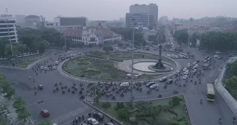 Flying High Above :  Semarang (RAW Footage) 4K Stock Footage 236909604