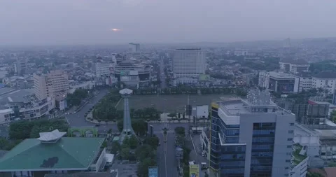 Flying High Above :  Semarang (RAW Footage) 4K Stock Footage 236910138